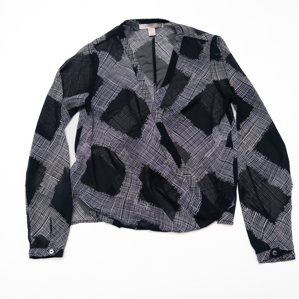 FOREVER 21 Contemporary‎ Longsleeve Sheer Blouse Size-XS
